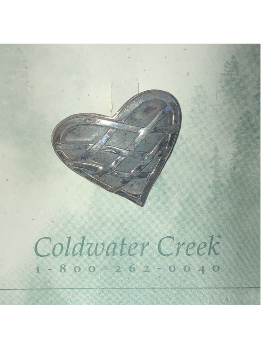 Sterling Silver GFMW Heart Vase Boho Brooch